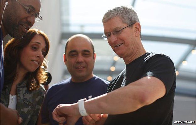 Tim Cook with Apple Watch