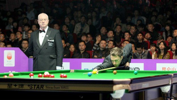 Judd Trump in action at the International Championship in Chengdu