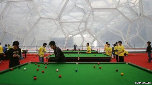 A junior snooker training camp in China