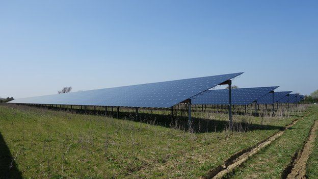 Solar panels at Willersey farm