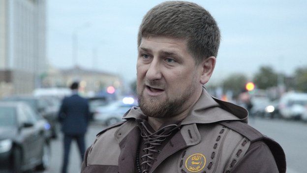 Chechen leader Ramzan Kadyrov in the Chechen capital, Grozny