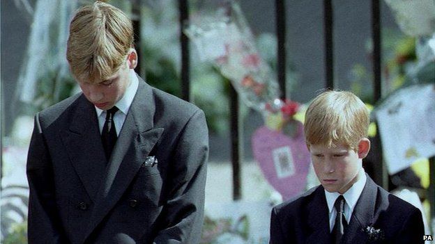 Princes William and Harry in 1997