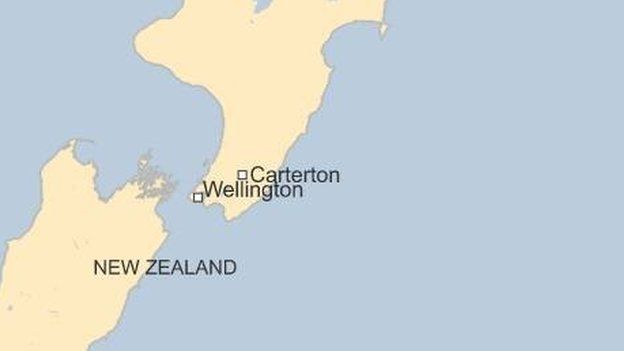 Map of Wellington and Carterton, New Zealand