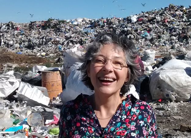 Bernarda Gallardo at the rubbish dump in Puerto Montt