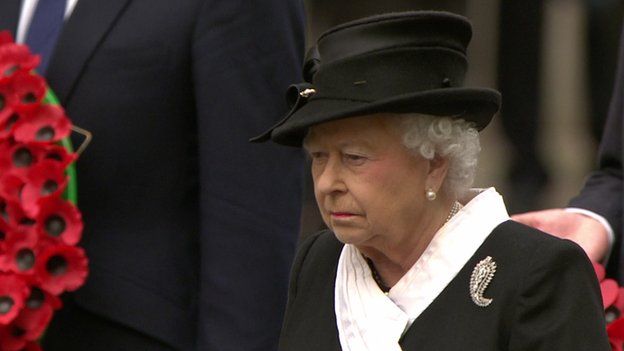 The Queen attends Cenotaph
