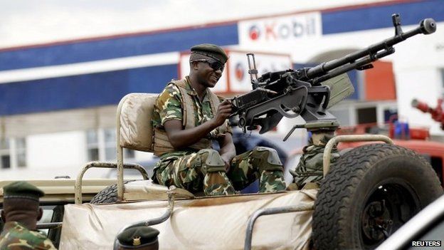 Burundian soldier guards ruling party congress - 25 April