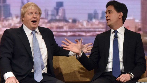 Ed Miliband and Boris Johnson on the Andrew Marr show