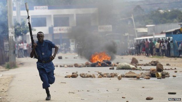 Street protests in Burundi in 2015