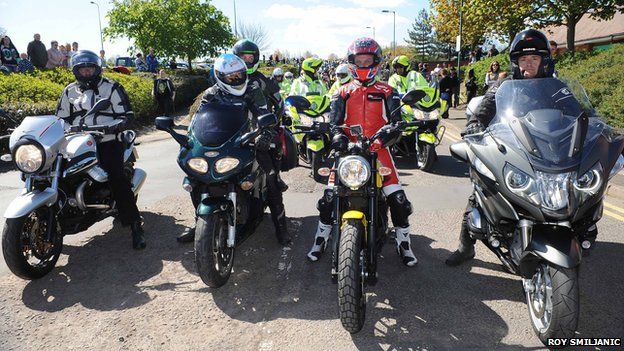 Charity motorbike ride in aid of the Midlands Air Ambulance