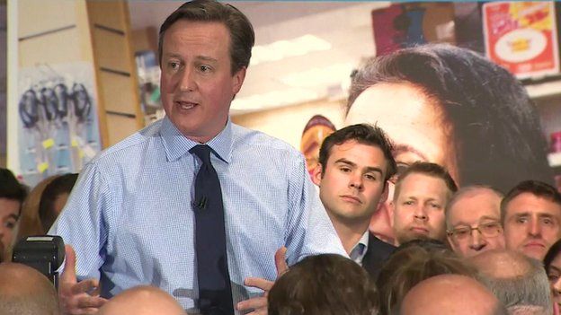 David Cameron speaking at an event in London