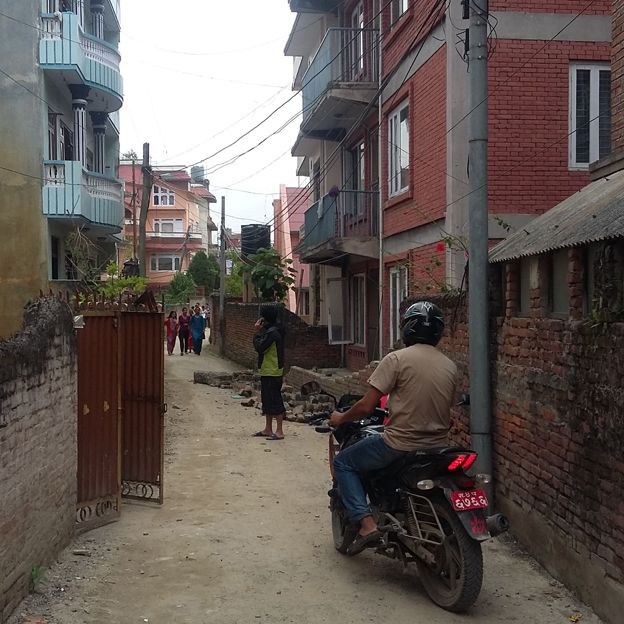 Alley near Bhrikuti Rai's home
