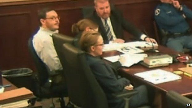 Screenshot from court video