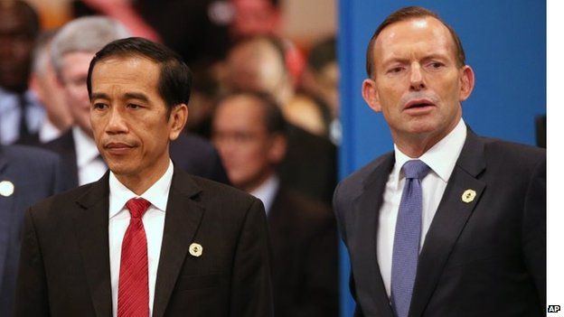 Indonesia's President Joko Widodo and Australia's Prime Minister Tony Abbott