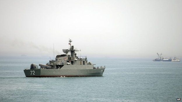 An Iranian warship in the Straits of Hormuz (file pic)