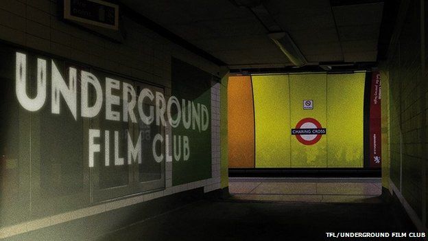 Underground Film Club in Charing Cross Tube Station