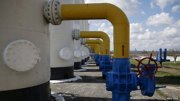 Gas pipes owned by Gazprom in Kiev