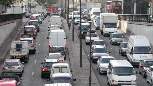Traffic jam in London