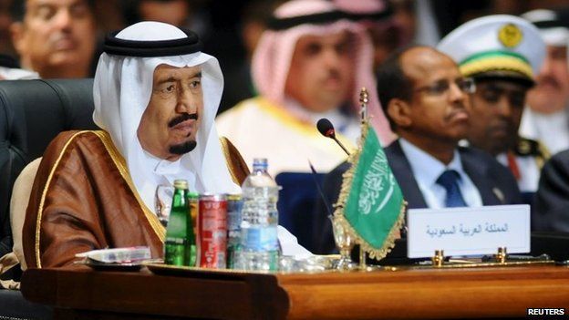 King Salman of Saudi Arabia at a summit in Sharm el-Sheikh, Egypt (28 March 2015)