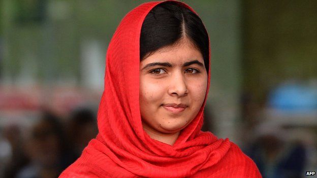 Malala Yousafzai is pictured before officially opening The Library of Birmingham in Birmingham, central England. (3 Sept 2013)