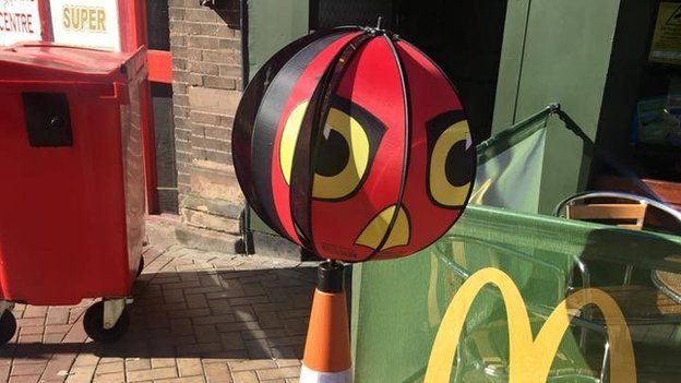 Rhyl Angry Birds seagull deterrent