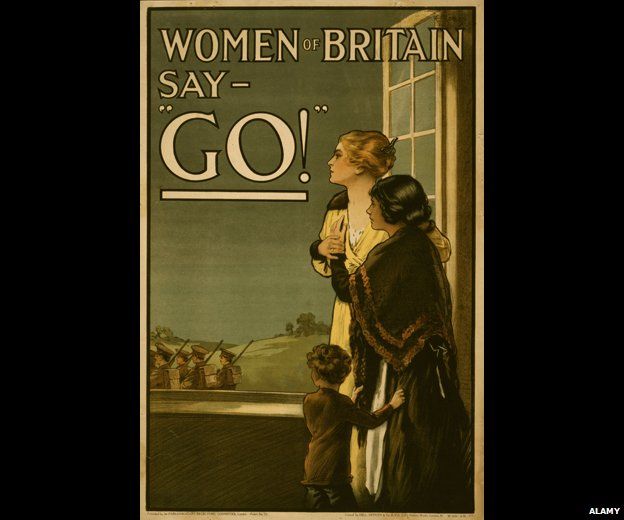Wartime poster reads: "Women of Britain say - 'Go!'"