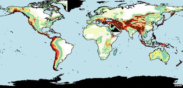 Global seismic hazard map