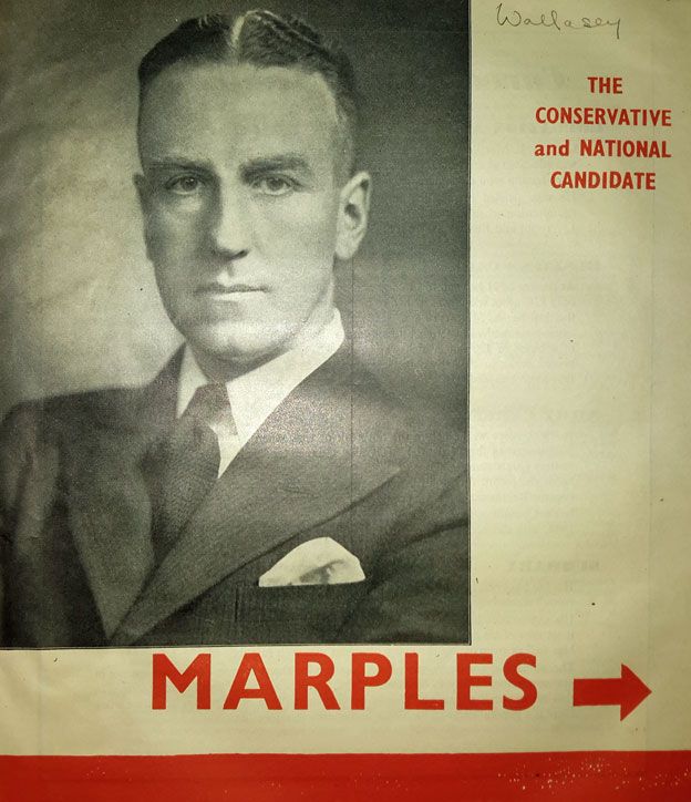 A red campaign poster