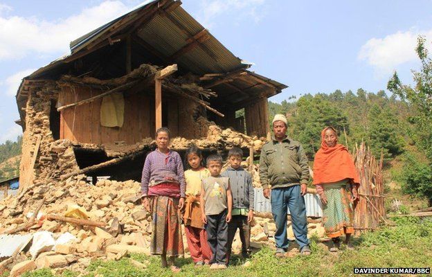 Laldhoj Rumba and his family lost their home and their livestock, which was buried alive