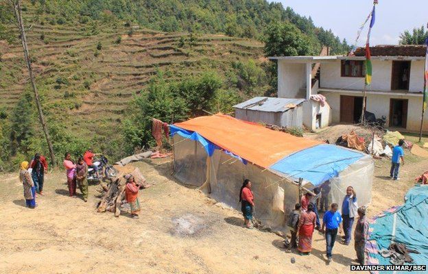 Hundreds of homes in Fakhel were destroyed, forcing families to live in makeshift tents
