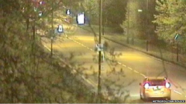 CCTV images of a vehicle police want to trace
