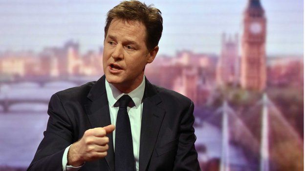Nick Clegg on the Andrew Marr Show