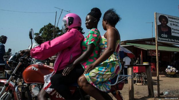 The Liberian Bikers Who Wear Pink To Stop Getting Robbed Bbc News 