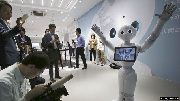 Humanoid robot Pepper in Tokyo