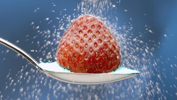 strawberry and sugar