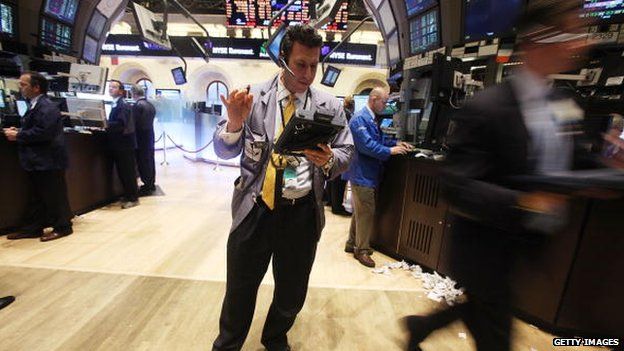 A Wall Street trader during the 'flash crash' on May 6 2010
