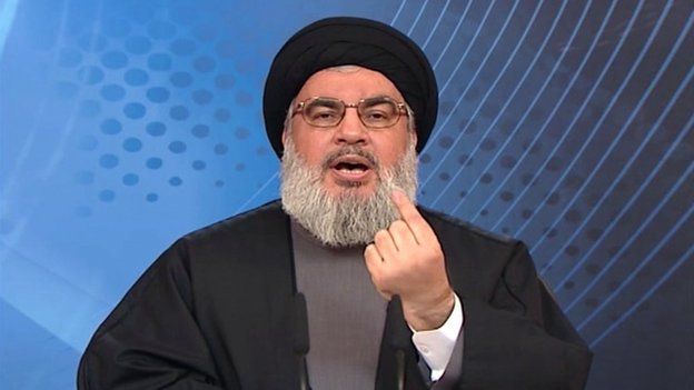 An image grab taken from Hezbollah's al-Manar TV on 5 May 2015 of Hassan Nasrallah