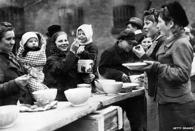 A displaced persons camp in Germany, March 1945