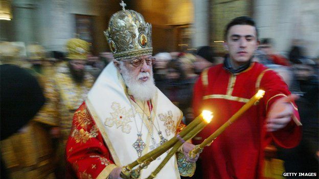 Patriarch Ilia II, the head of Georgia's Orthodox Church