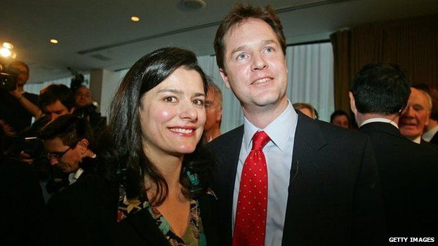 Nick Clegg with his wife Miriam