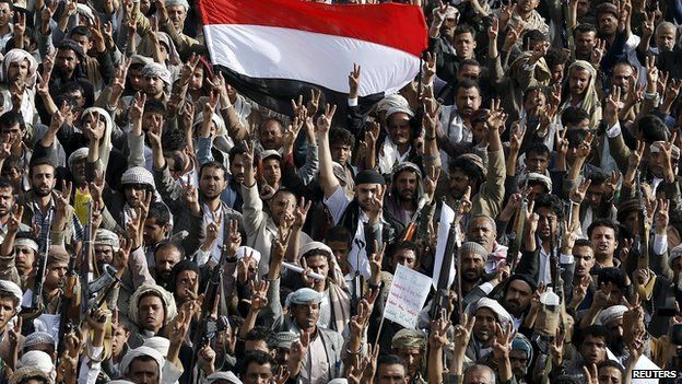 Pro-Houthi demonstrations in Sanaa