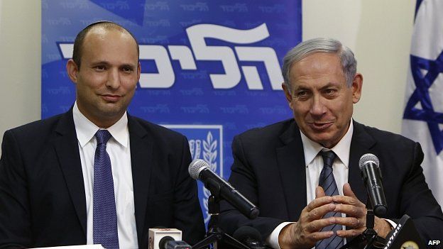 Israeli PM Benjamin Netanyahu and Naftali Bennett, 6 May 2015