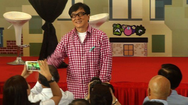 Jackie Chan at event in Singapore