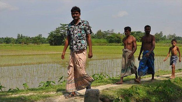 Villagers in Kalirhat village