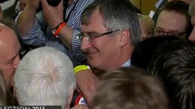 Tom Elliott was cheered by supporters as the result was declared