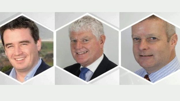 New Tory MPs Dr James Davies, Byron Davies and Chris Davies