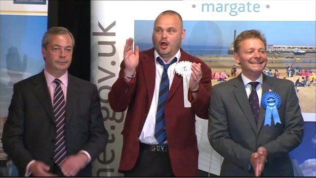 Nigel Farage, Al Murray and Craig Mackinlay