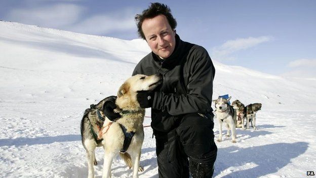 David Cameron in the arctic circle