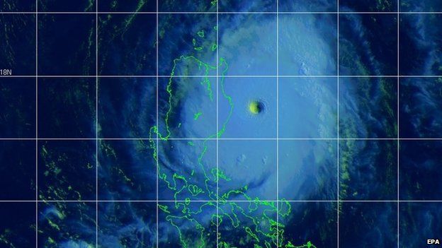 A handout satellite image made available by the US Joint Typhoon Warning Center (JTWC) showing Typhoon Noul located approximately 196 nautical miles north east of Manila, Philippines, on 10 May 2015