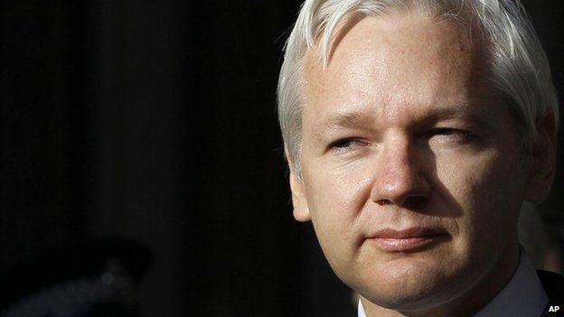 File photo of WikiLeaks founder Julian Assange from December 2011