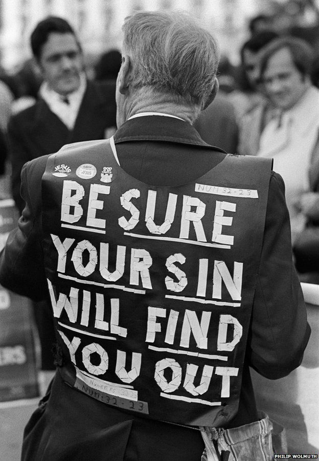 Be Sure Your Sin Will Find You Out. Christian preacher, Speakers Corner, November 1977